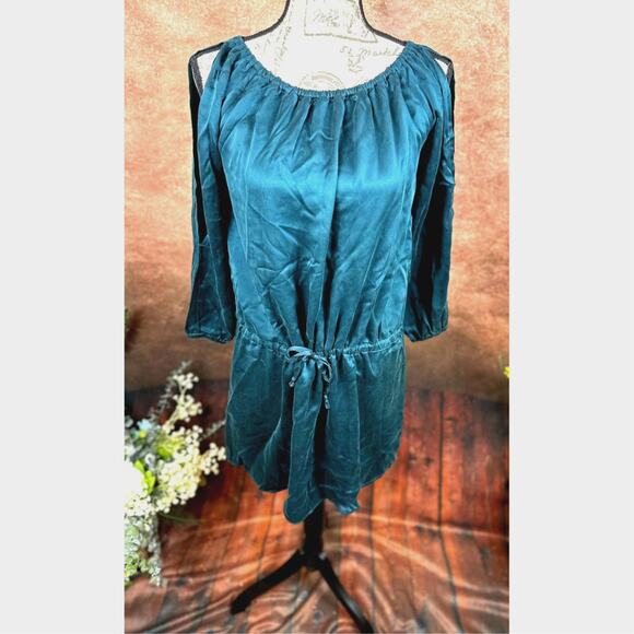 Chaser Silk Charmeuse Mini Dress - Evergreen - size M - Picture 3 of 9